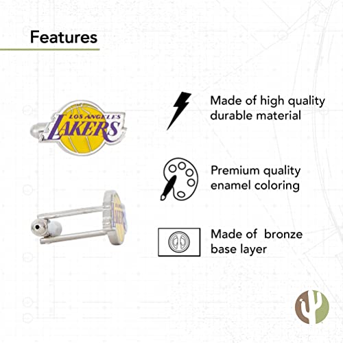 Los Angeles Lakers Cufflinks - NBA Basketball Team Formal Wear