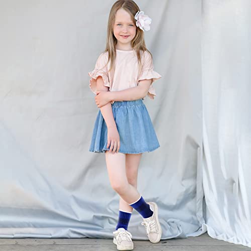 Kids Ankle Brace Support - 4 Pcs Set, Dark Blue, Ages 5-10