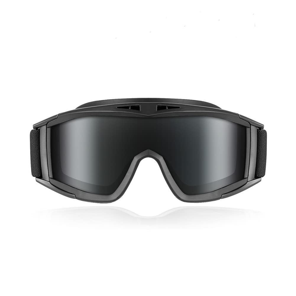 HARGLESMAN Airsoft Goggles Tactical Safety Goggles Anti Fog Glasses with Interchangeable Lenses Hunting Cycling Paintball (Black)