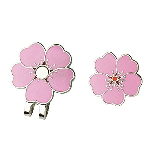 Flower Golf Ball Marker with Hat Clip - Flower Clip