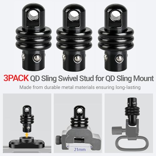 QD Sling Swivel Studs for Two-Point Sling Mount - Set of 3