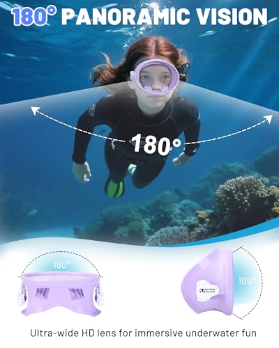 180° Panoramic Diving Mask for Snorkeling - Purple