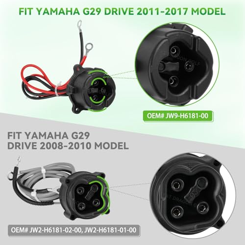 Panglong 48V MAC DC Charger Plug Receptacle for Yamaha G29 Golf Cart - OEM# JW9-H6181-00