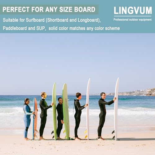 Premium Surfboard Leash - 6 to 10 ft Adjustable, 7mm TPU Cord