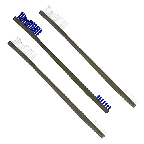 All-Purpose Nylon Scrubbing Brushes - 3 Pack (2 Nylon & 1 Blue Nylon)