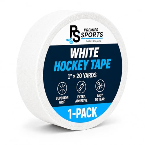 White Hockey Stick Tape 1-Inch x 20-Yard - Professional Grade - 1 Roll