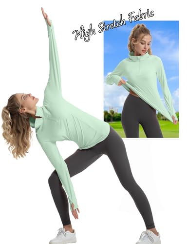 Women's Long Sleeve Sun Shirt - UPF 50+ UV Protection - Large Sage Green
