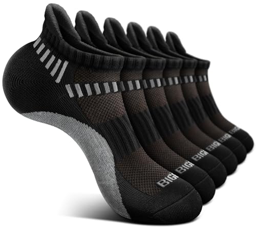 Cushioned Ankle Socks for Boys & Girls - 6 Pairs, Black