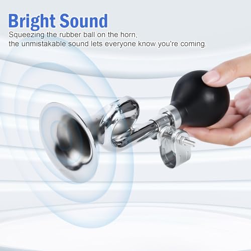 Loud Metal Bugle Horn for Bicycles and Golf Carts - Easy Install