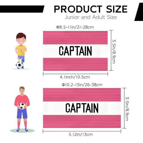 Classic Captain's Armband for Soccer - Junior Pink