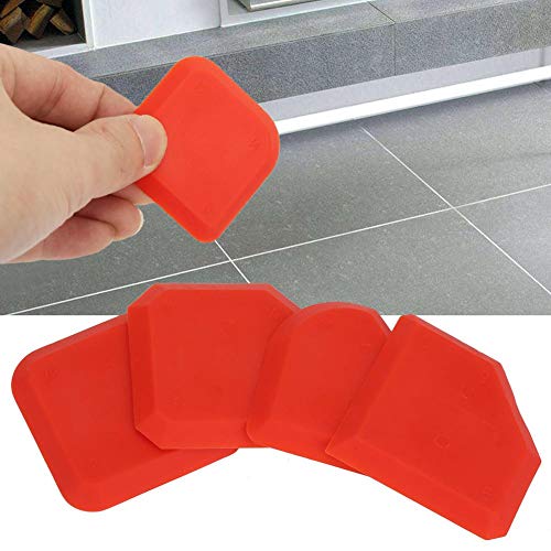 4 Pieces Caulking Tool Kit Silicone Sealant Remover Applicator Cleaner Tool Kit for Kitchen Bathroom Floor Caulking, Cleaning, Sealing