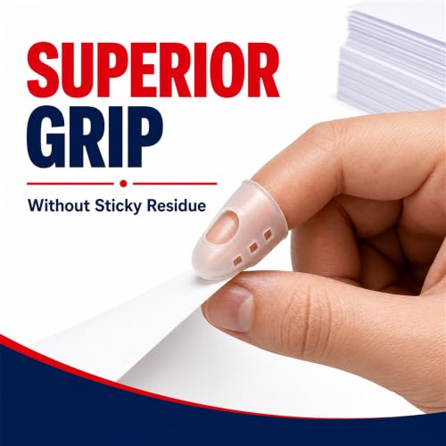 Silicone Fingertip Grips - 16 Count, 4 Sizes for Secure Handling