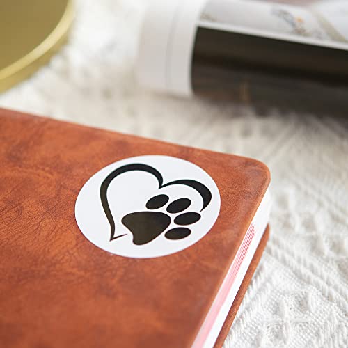 Fundraising For A Cause Paw Print Heart-Shaped Stickers - 1 Roll, 250 Pet Awareness Labels