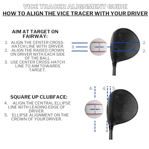 Vice Tracer Golf Balls - 1.68" Pro with Visible Tracer Technology