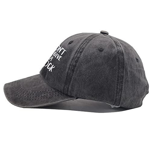 I Don't Give a Flock Hat - Funny Flamingo Baseball Cap, Adjustable Denim Gift for Men & Women