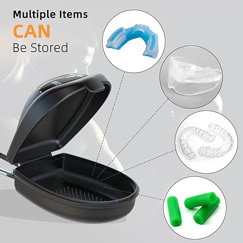 ARGOMAX Sports Mouthguard Case for Football & Basketball,Black