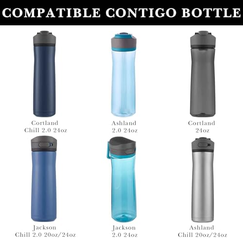 Silicone Water Bottle Boot - 2 Pack Anti-Slip Protector for Contigo