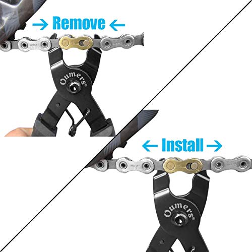 Oumers Bike Master Link Plier Tool, 2 in 1 Bicycle Chain Quick