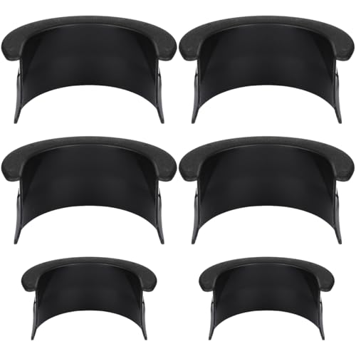 6 Pack Pool Table Billiard Pocket Liners - Black Plastic Corner & Side Protectors