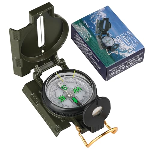 Military Grade Navigation Compass - Waterproof & Luminous Features