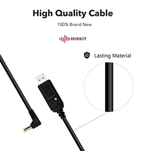 2.5mm USB Battery Charger Cable for High-Capacity Two-Way Radio Batteries