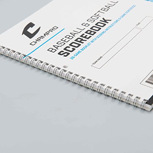 Baseball Score Book - 52 Pages, White