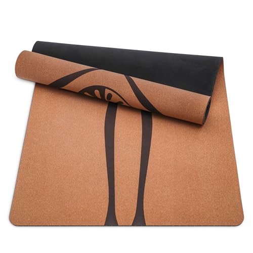 Natural Cork Yoga Mat 4mm Thick Non-Toxic Exercise & Pilates Mat