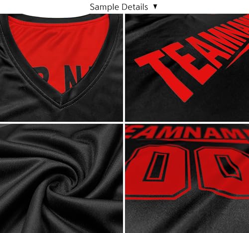 Custom Reversible Basketball Jersey Performance Uniform - Black/Red 19