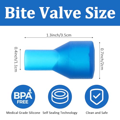 8Pcs Blue Bite Valve Replacement Mouthpiece for Hydration Bladders