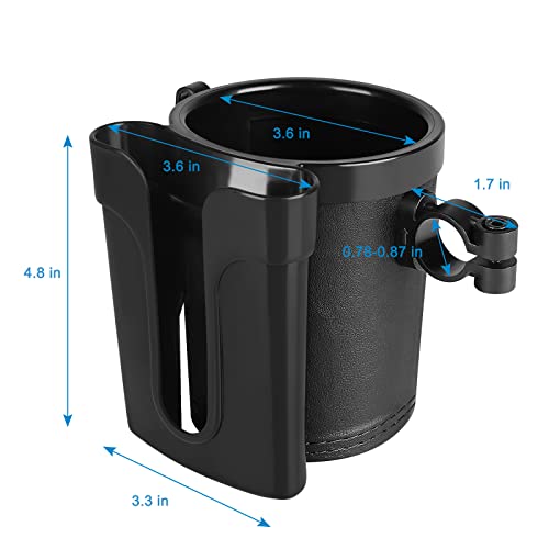 3-in-1 Bike Cup Holder with Phone & Key Holder - Black