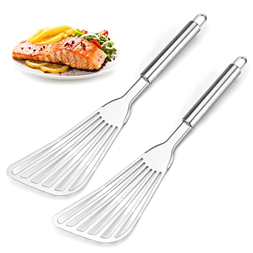Premium Stainless Steel Fish Spatula Set - 2-Piece Cooking Tools