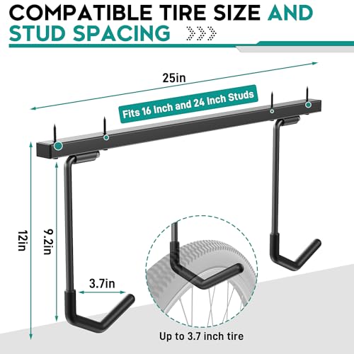 EverHanger Ceiling Bike Rack for 2-4 Bikes Garage Indoor Storage