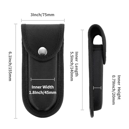 Durable Nylon Pocket Knife Sheath - Multitool Pouch for Belts