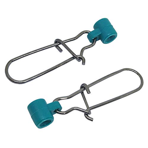 Fishing Line Sinker Slides with Duo Lock Snaps - Green, 25 PCS