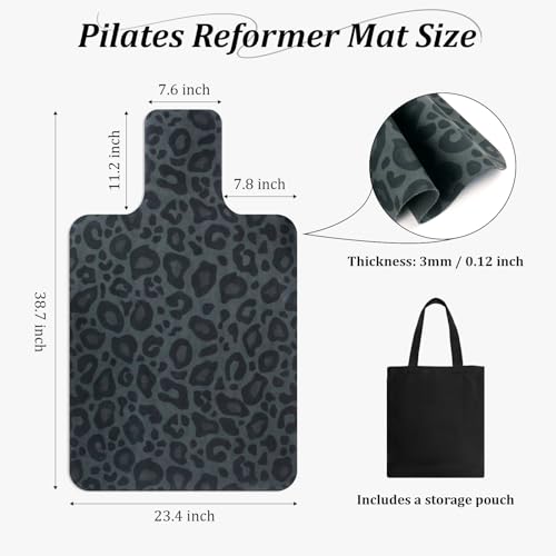 Anti-Skid Pilates Reformer Mat - Black Speckled, Moisture-Absorbing