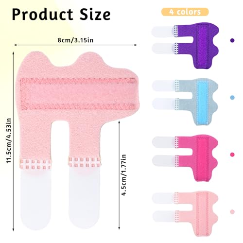 Adjustable Finger Splints - 4 Pack Finger Braces for Injury Recovery
