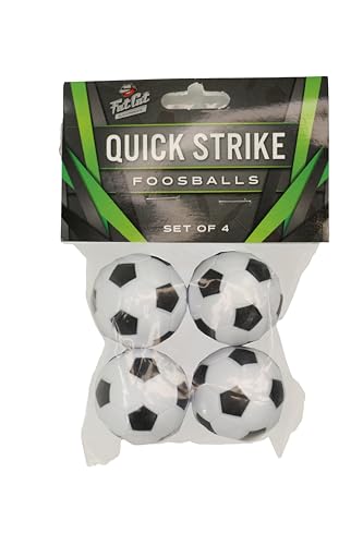 36mm Regulation Foosball Replacement Balls - Black & White - 4 Pack