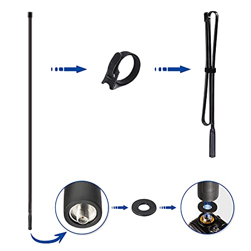 Bingfu 42.5 Inch Long Range Ham Radio Antenna for Baofeng UV-5R VHF UHF