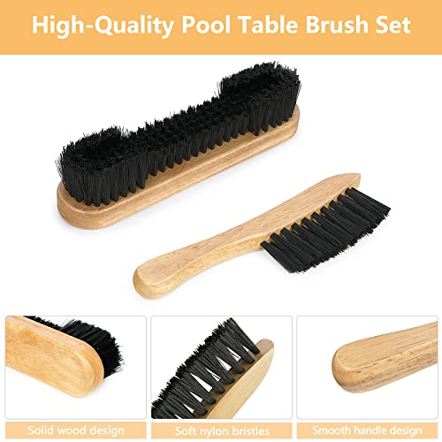 Billiard Table Brush Set - 6-Piece Pool Table Cleaning Kit