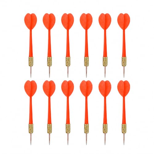 Plastic Throwing Dart Arrows Toy - 12-Pack, 5-Inch Red Darts