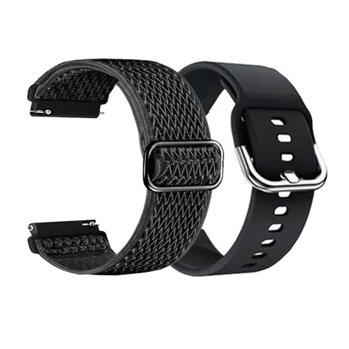 Soft Silicone & Stretch Nylon Smart Watch Bands - 2-Pack for CMF by Nothing