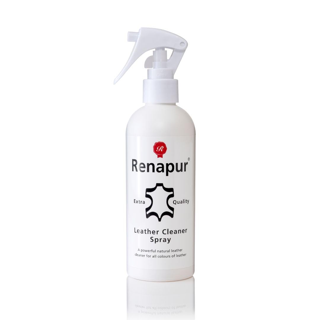 Renapur Natural Leather Cleaner Spray – Deep-Cleaning & Conditioning Formula for all your Leather, including Sofas, Car Interiors, Footwear, Clothing & Saddles & Tack. (8.5 fl.oz) - Packaging May Vary