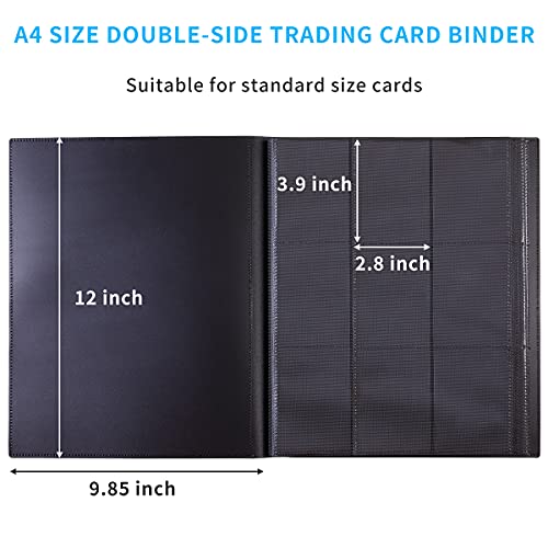 Trading Card Binder - 360 Pockets, Side Loading, Black