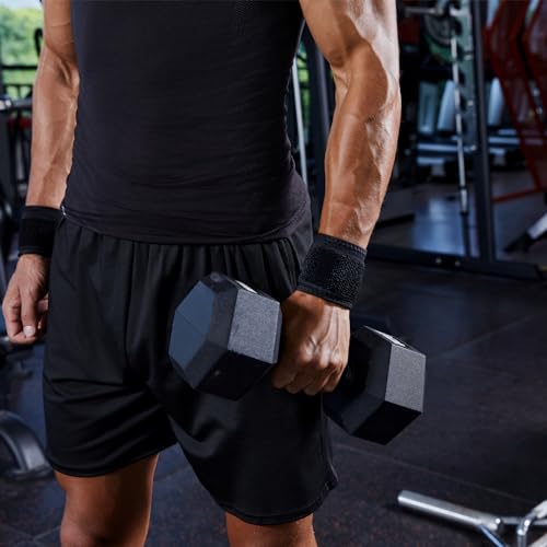 Adjustable Wrist Support Braces - 2 Pack Compression Wraps for Pain Relief