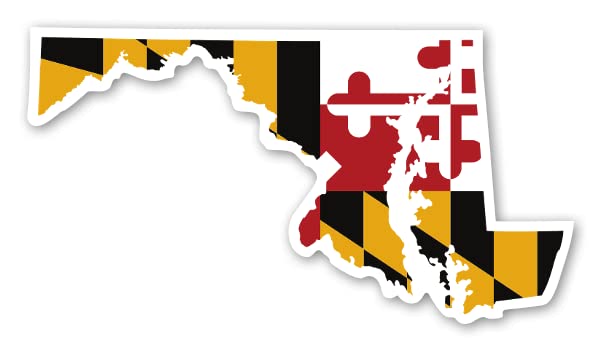 Maryland State Vinyl Sticker - 5-Inch Waterproof Decal for Laptop & Car