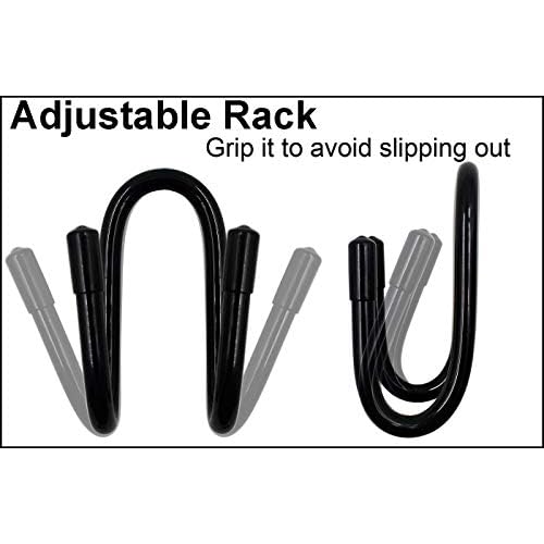 YYST Flexible Over The Seat Hard Hat Rack Holder Back Seat Hanger Headrest Hanger Headrest Hook (Black X 2 Pack)