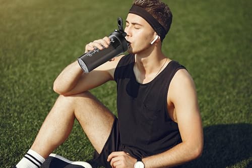 20oz Shaker Bottle with Whisk & Measurements - Black