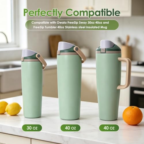 Silicone Replacement Stoppers for Owala FreeSip Bottles - Grey, 4PCS