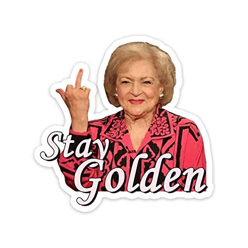 Stay Golden Vinyl Sticker for Car, Wall & Laptop - 5.5" Wide