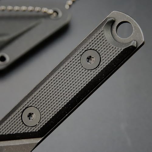 Compact Fixed Blade Knife with Kydex Sheath - Black